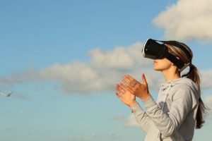 woman using Virtual Reality Experiences